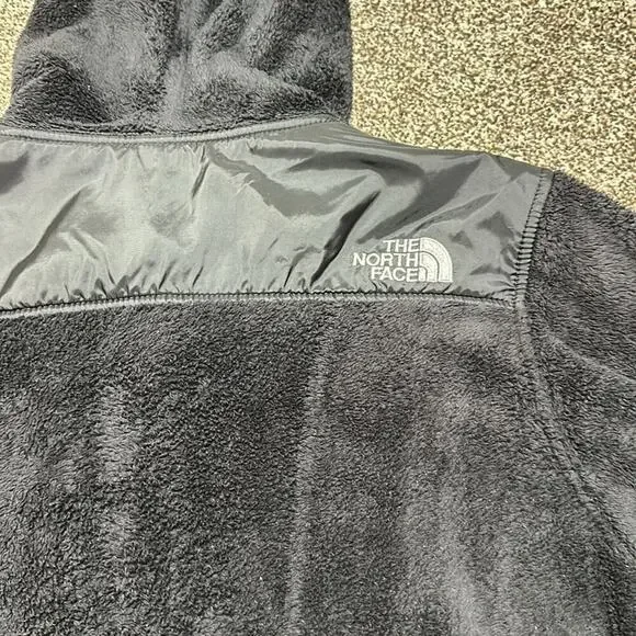 The North Face women’s Oslo zip up hoodie jacket fuzzy black Medium - Picture 12 of 12